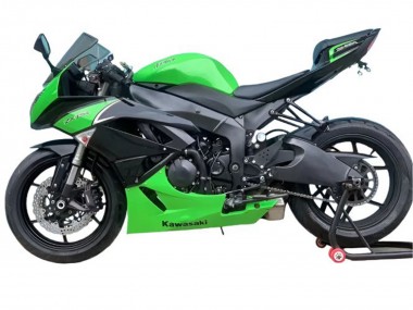 Großhandel Kawasaki ZX6R Motorrad Verkleidung 2009-2012 - Grun Matt Schwarz