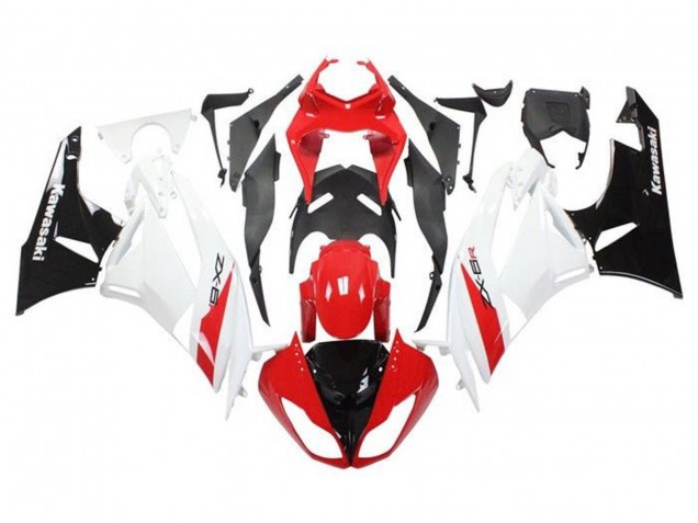 Großhandel Kawasaki ZX6R Motorrad Verkleidung 2009-2012 - Rot Weiss Schwarz