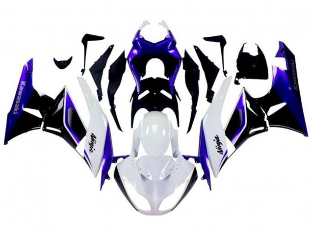 Großhandel Kawasaki ZX6R Motorrad Verkleidung 2009-2012 - Blau Weiss Schwarz