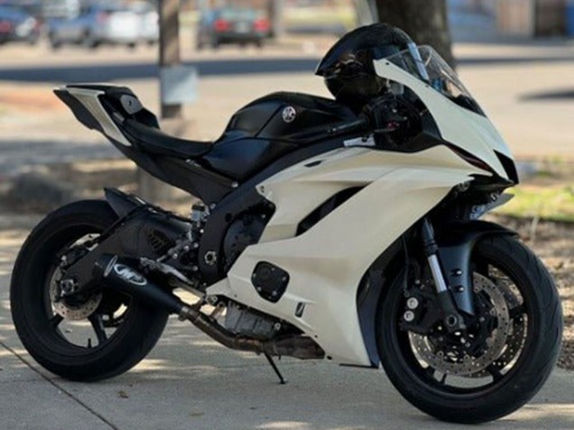 Großhandel Kawasaki ZX6R Motorrad Verkleidung 2013-2018 - Creme Weiss Matt Schwarz