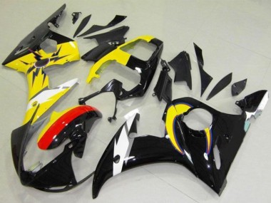 Großhandel Yamaha YZF R6 Motorrad Verkleidung 2003-2004 - Gelb Rot Glanzendes Schwarz