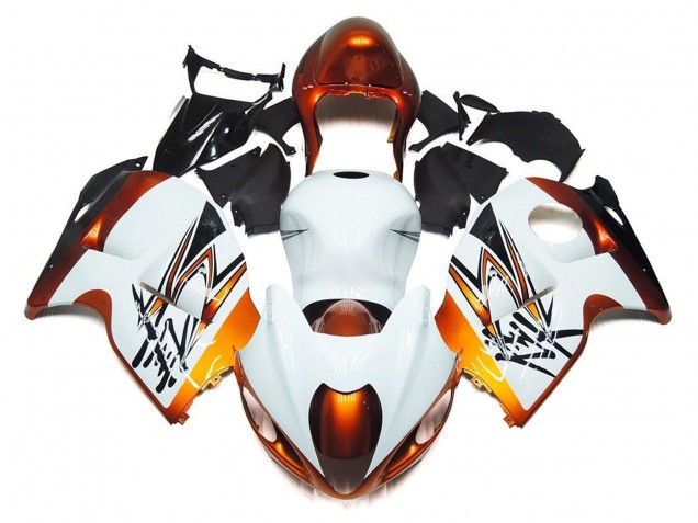 Großhandel Suzuki GSXR 1300 Hayabusa Motorrad Verkleidung 1996-2007 - Weiss Orange Schwarz