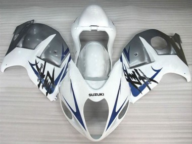 Großhandel Suzuki GSXR 1300 Hayabusa Motorrad Verkleidung 1996-2007 - Weiss Silber Blau
