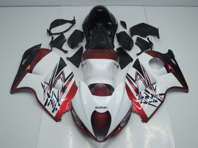 Großhandel Suzuki GSXR 1300 Hayabusa Motorrad Verkleidung 1996-2007 - Weiss Bonbon Rot Schwarz