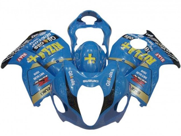 Großhandel Suzuki GSXR 1300 Hayabusa Motorrad Verkleidung 1996-2007 - Blau Gold Schwarz Rizla