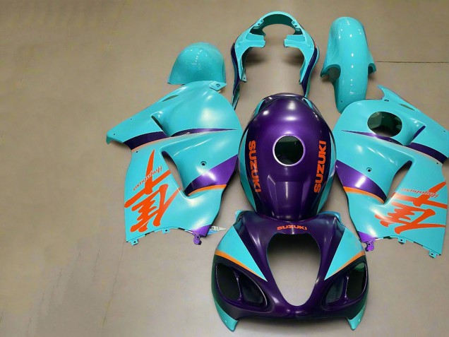 Großhandel Suzuki GSXR 1300 Hayabusa Motorrad Verkleidung 1996-2007 - Matt Lila Orange Blau
