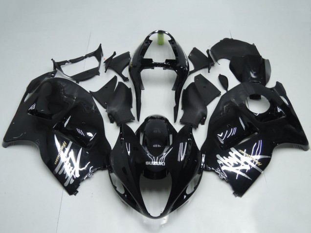 Großhandel Suzuki GSXR 1300 Hayabusa Motorrad Verkleidung 1996-2007 - Glanzendes Schwarz Weiss Aufkleber