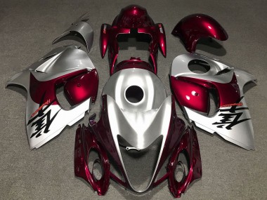 Großhandel Suzuki GSXR 1300 Hayabusa Motorrad Verkleidung 2008-2020 - Silber Dunkel Rot