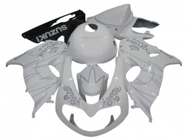 Großhandel Suzuki TL1000R Motorrad Verkleidung 1998-2003 - Weiss Silber Corona
