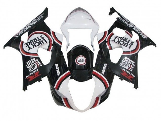 Großhandel Suzuki GSXR 1000 Motorrad Verkleidung 2003-2004 - Weiss Schwarz Rot Lucky Strike
