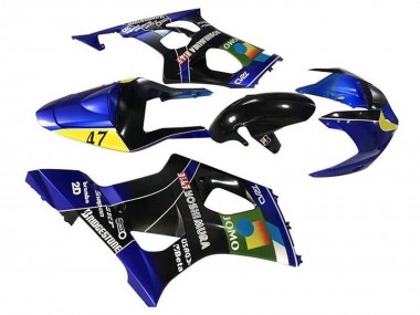 Großhandel Suzuki GSXR 1000 Motorrad Verkleidung 2003-2004 - Blau Gelb Schwarz JOMO