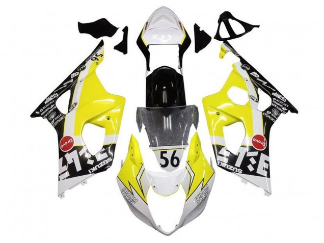 Großhandel Suzuki GSXR 1000 Motorrad Verkleidung 2003-2004 - Gelb Weiss Schwarz