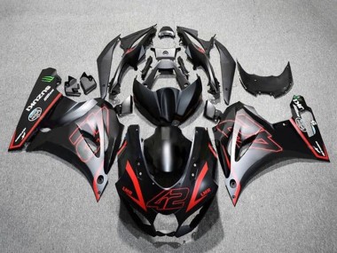 Großhandel Suzuki GSXR1000 Motorrad Verkleidung 2017-2024 - Matt Schwarz Rot 42