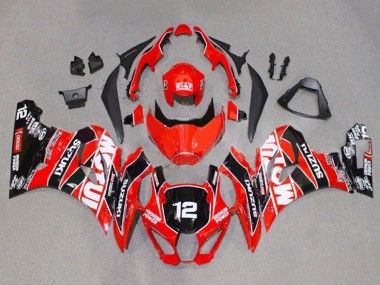 Großhandel Suzuki GSXR1000 Motorrad Verkleidung 2017-2024 - Rot Weiss Schwarz Motul 12