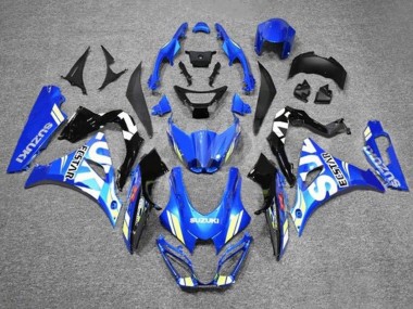 Großhandel Suzuki GSXR1000 Motorrad Verkleidung 2017-2024 - Blau Weiss Ecstar
