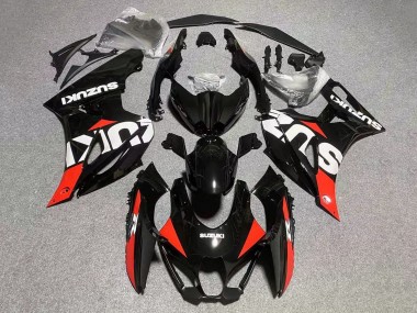 Großhandel Suzuki GSXR1000 Motorrad Verkleidung 2017-2024 - Schwarz Rot Weiss