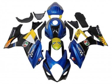 Großhandel Suzuki GSXR 1000 Motorrad Verkleidung 2007-2008 - Blau Gelb Schwarz Hai