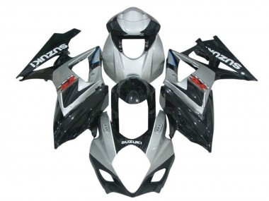 Großhandel Suzuki GSXR 1000 Motorrad Verkleidung 2007-2008 - Grau Glanzendes Schwarz Rot Weiss