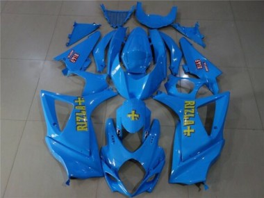 Großhandel Suzuki GSXR 1000 Motorrad Verkleidung 2007-2008 - Blau Gold Rizla