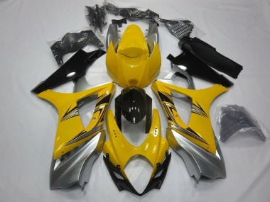 Großhandel Suzuki GSXR 1000 Motorrad Verkleidung 2007-2008 - Gelb Silber Schwarz