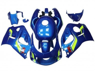 Großhandel Suzuki GSXR 600 / GSXR 750 Motorrad Verkleidung 1996-2000 - Blau Gelb Weiss
