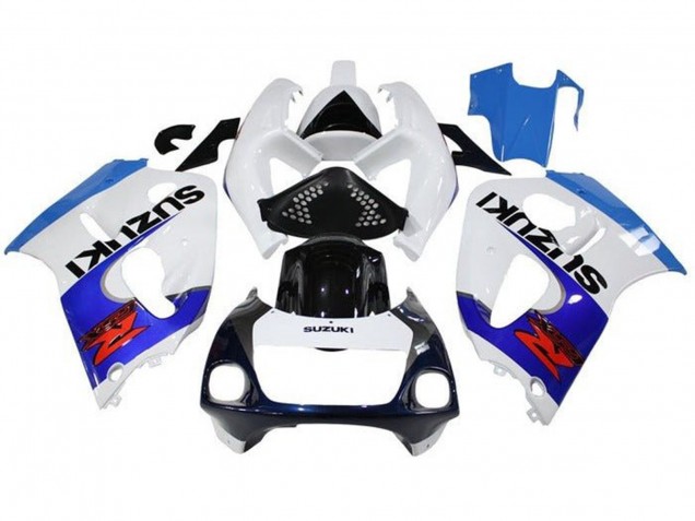 Großhandel Suzuki GSXR 600 / GSXR 750 Motorrad Verkleidung 1996-2000 - Weiss Triple Blau Schwarz Rot