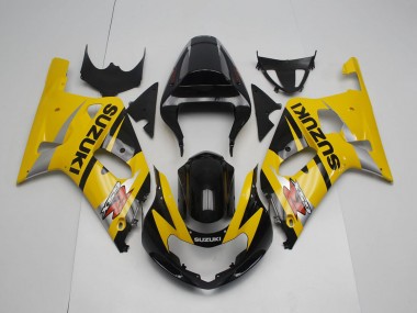 Großhandel Suzuki GSXR 600 / GSXR 750 Motorrad Verkleidung 2001-2003 - Gelb Silber Glanzendes Schwarz