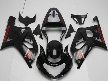Großhandel Suzuki GSXR 600 / GSXR 750 Motorrad Verkleidung 2001-2003 - Glanzendes Schwarz Rot