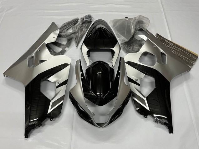 Großhandel Suzuki GSXR 600 / GSXR 750 Motorrad Verkleidung 2001-2003 - Silber Glanzendes Schwarz