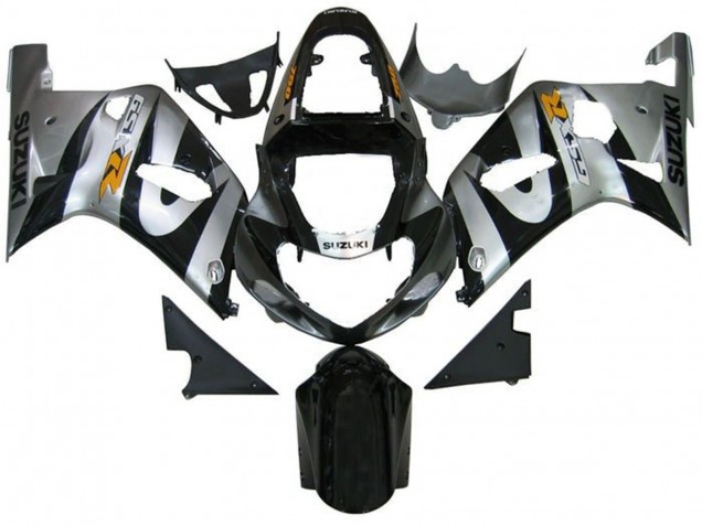 Großhandel Suzuki GSXR 600 / GSXR 750 Motorrad Verkleidung 2001-2003 - Silber Schwarz Gelb