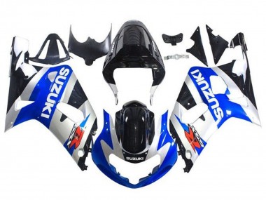 Großhandel Suzuki GSXR 600 / GSXR 750 Motorrad Verkleidung 2001-2003 - Blau Silber Glanzendes Schwarz