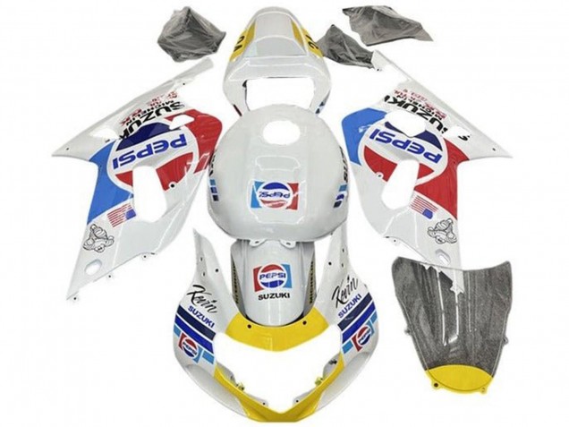 Großhandel Suzuki GSXR 600 / GSXR 750 Motorrad Verkleidung 2001-2003 - Weiss Blau Rot Gelb Pepsi