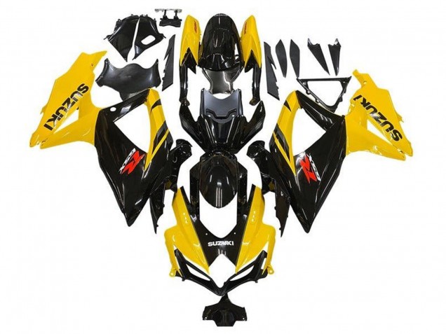 Großhandel Suzuki GSXR 600 / GSXR 750 Motorrad Verkleidung 2008-2010 - Gelb Glanzendes Schwarz Rot