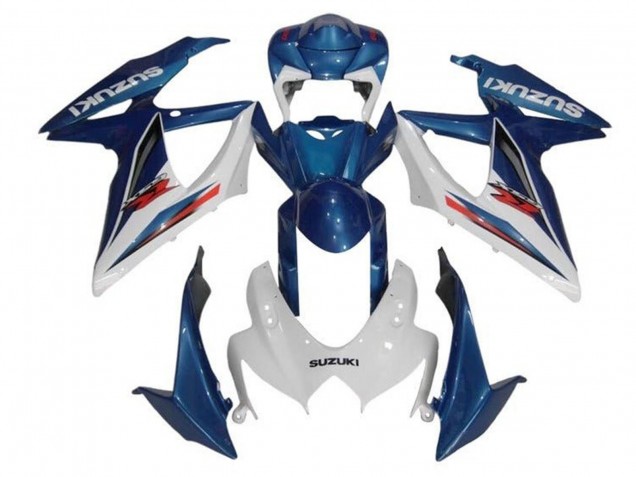 Großhandel Suzuki GSXR 600 / GSXR 750 Motorrad Verkleidung 2008-2010 - Blau Weiss Rot