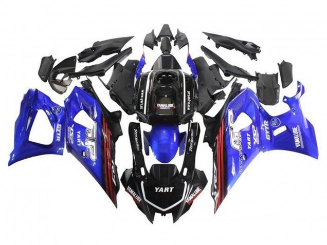 Großhandel Yamaha YZF R7 Motorrad Verkleidung 2021-2024 - Schwarz Blau Rot Streifen