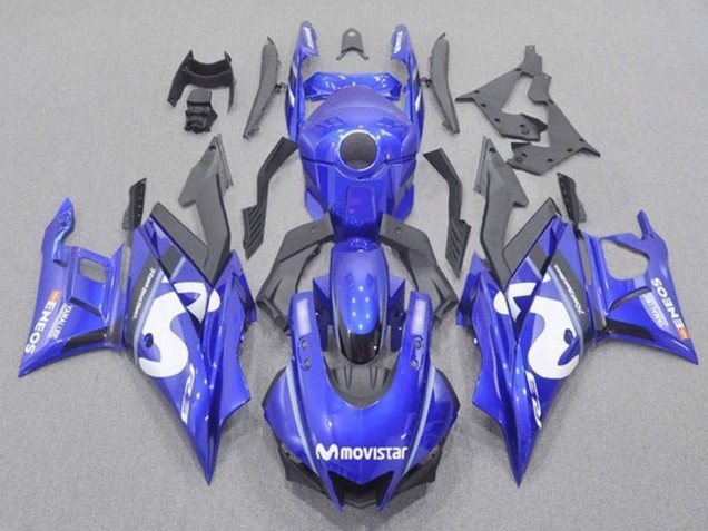 Großhandel Yamaha YZF R3/R25 Motorrad Verkleidung 2019-2021 - Blau Weiss Schwarz MoviStar