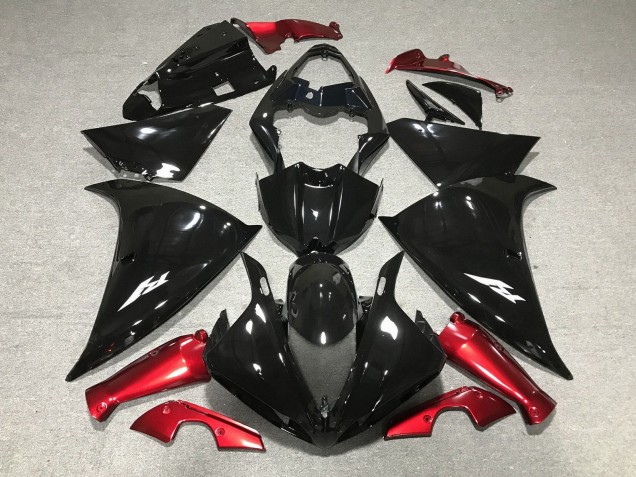 Großhandel Yamaha YZF 1000 R1 Motorrad Verkleidung 2009-2011 - Glanzendes Schwarz Rot