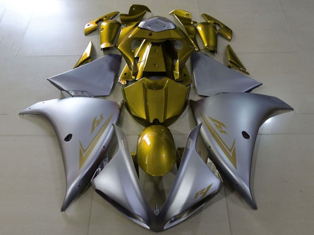 Großhandel Yamaha YZF 1000 R1 Motorrad Verkleidung 2009-2011 - Silber Gold