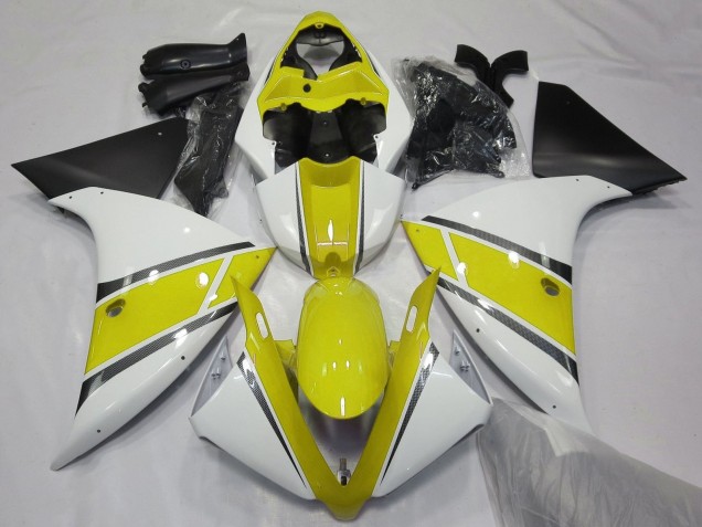 Großhandel Yamaha YZF 1000 R1 Motorrad Verkleidung 2012-2014 - Weiss Gelb Matt Schwarz