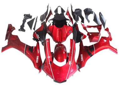 Großhandel Yamaha YZF 1000 R1 Motorrad Verkleidung 2015-2019 - Rot Schwarz Weiss Streifen