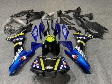 Großhandel Yamaha YZF 1000 R1 Motorrad Verkleidung 2015-2019 - Blau Gelb Schwarz Hai