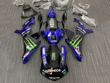Großhandel Yamaha YZF 1000 R1 Motorrad Verkleidung 2015-2019 - Blau Schwarz Monster ENEOS