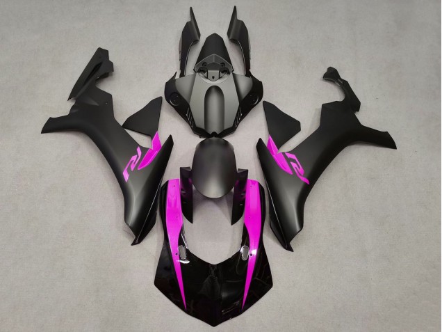 Großhandel Yamaha YZF 1000 R1 Motorrad Verkleidung 2015-2019 - Matt Schwarz Glanzendes Schwarz Rosa