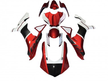 Großhandel Yamaha YZF 1000 R1 Motorrad Verkleidung 2020-2025 - Weiss Rot Kunst Carbonfaser
