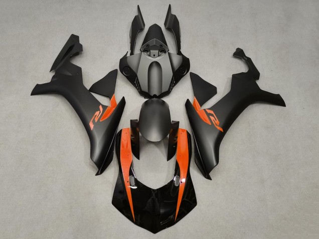 Großhandel Yamaha YZF 1000 R1 Motorrad Verkleidung 2020-2025 - Glanzendes Schwarz Matt Schwarz Orange