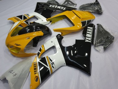 Großhandel Yamaha YZF 1000 R1 Motorrad Verkleidung 1998-1999 - Gelb Weiss Glanzendes Schwarz