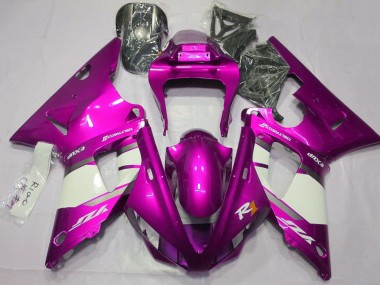 Großhandel Yamaha YZF 1000 R1 Motorrad Verkleidung 2000-2001 - Raspberry Weiss Silber