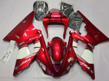 Großhandel Yamaha YZF 1000 R1 Motorrad Verkleidung 2000-2001 - Rot Weiss Silber