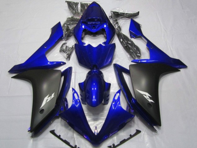 Großhandel Yamaha YZF 1000 R1 Motorrad Verkleidung 2007-2008 - Blau Matt Schwarz