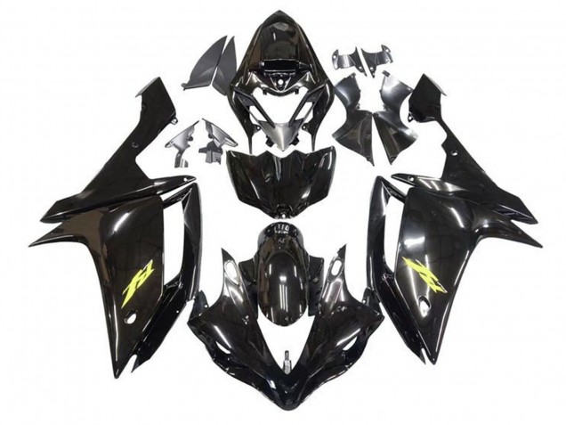 Großhandel Yamaha YZF 1000 R1 Motorrad Verkleidung 2007-2008 - Glanzendes Schwarz Gold Aufkleber